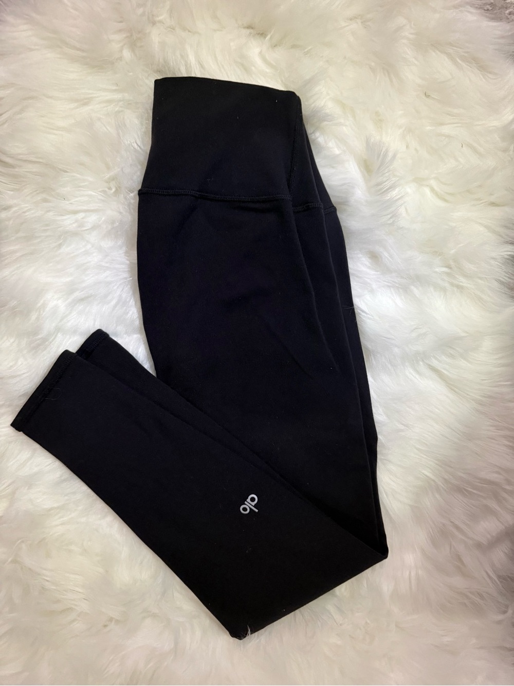 ALO Yoga Black Kids Leggings with Subtle Logo